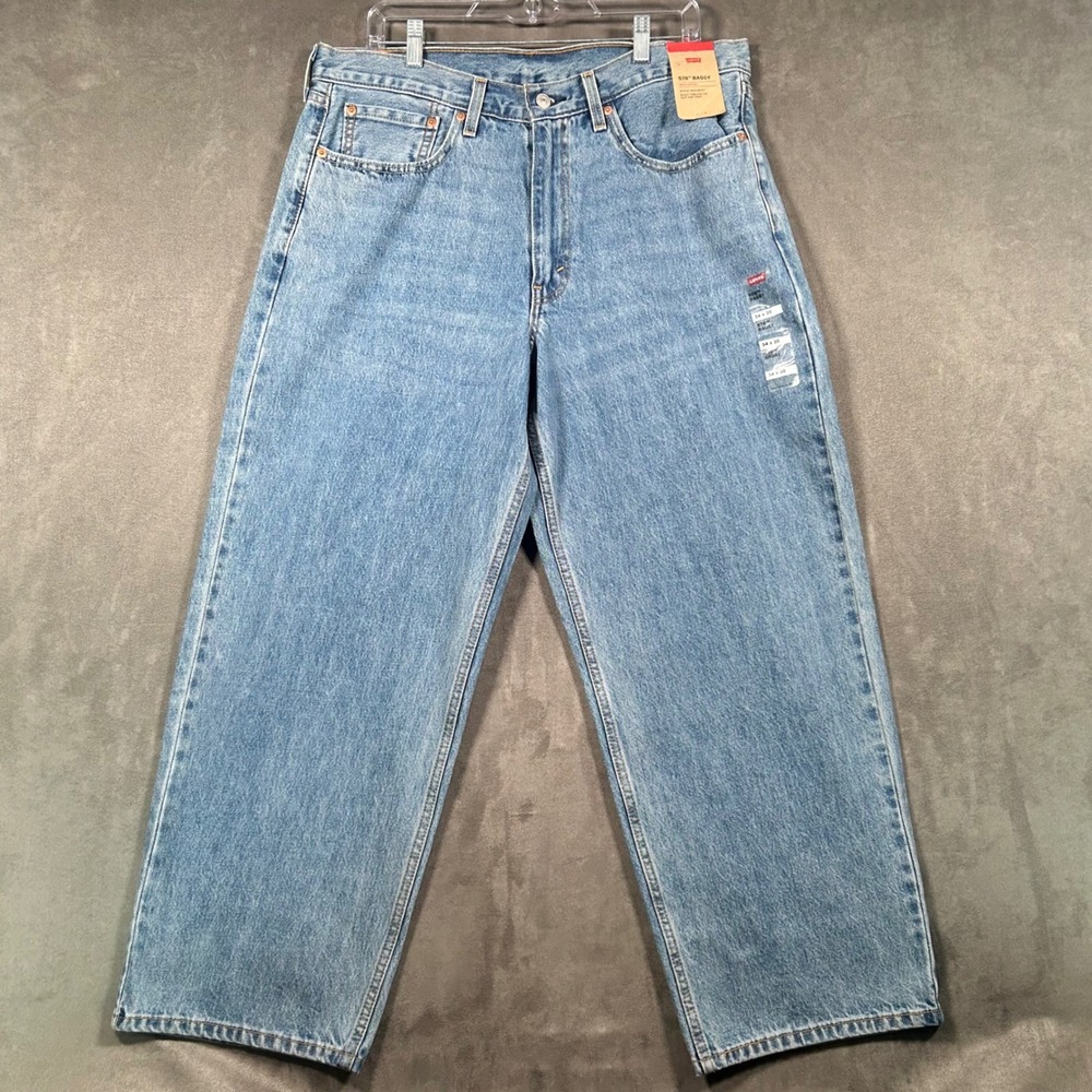 Levis 578 Baggy Jeans Mens 34x30 Light Wash Blue Denim 5-Pocket